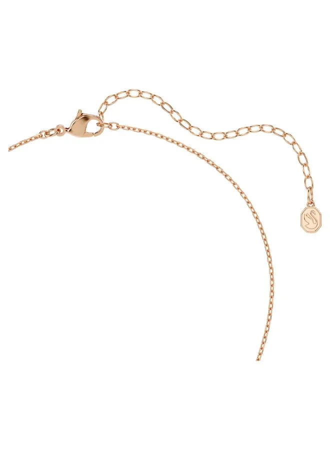 Swarovski  Dextera Small Crescent Rose Gold Tone Plated Pendant Necklace for Women | Best Price UAE